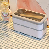 Japanese style microwaveable double layer compartment sealed lunch box - V.I.P Digital Presence