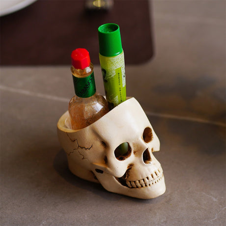 Hollow skull candle holder desktop storage ornament - V.I.P Digital Presence
