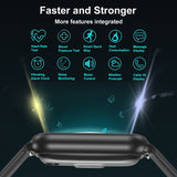 Pulsera inteligente con Bluetooth, resistente al agua IP67, monitor de presión arterial y oxígeno en sangre, pulsera inteligente con rastreador de actividad física, pulsera deportiva.