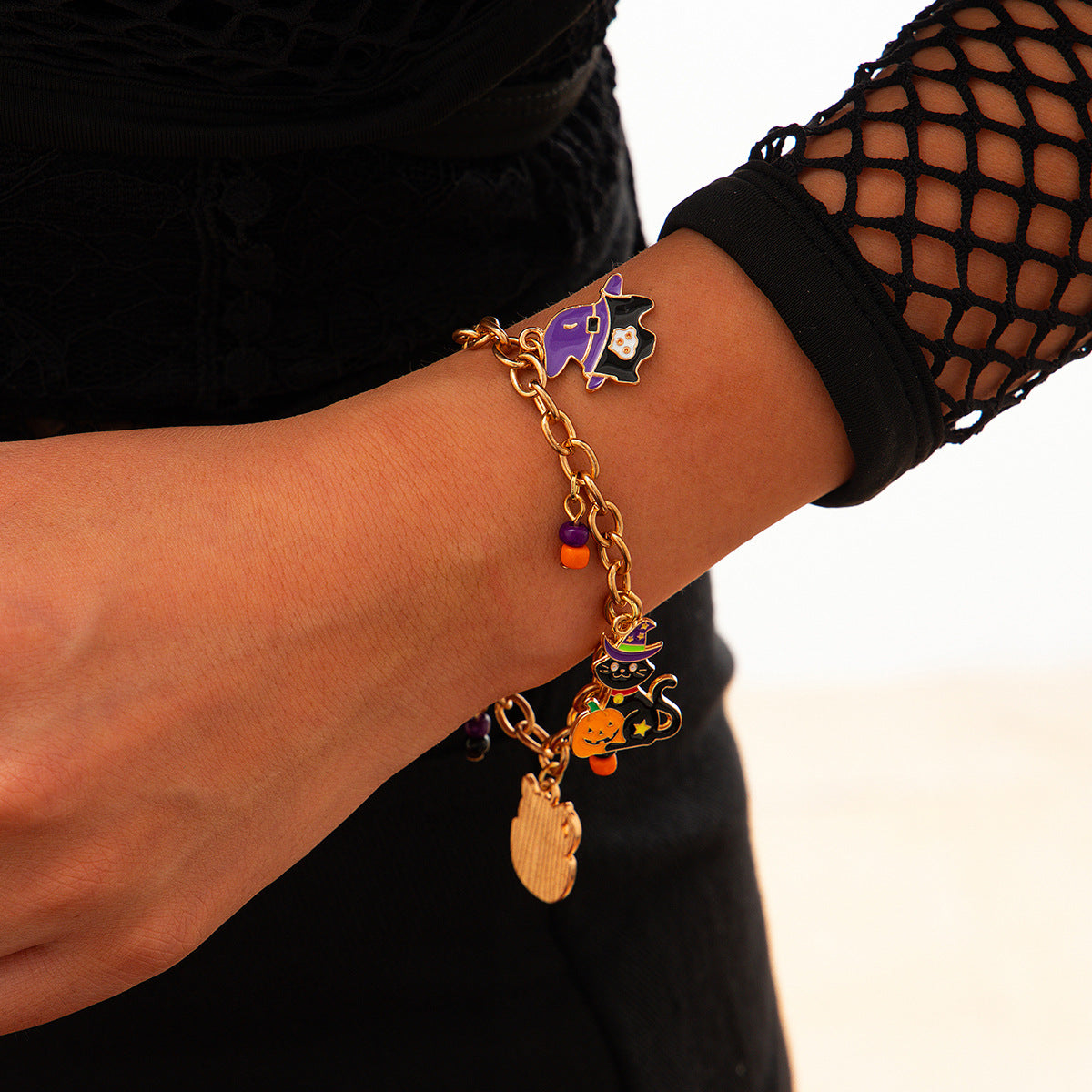 Halloween Party Ghost Bracelet Trendy Girl Pumpkin Festival Alloy Pendant Handmade Girl - V.I.P Digital Presence