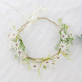 Fresh flower garland headwear hand woven fabric small daisy flower spring fairy outdoor hair accessory - V.I.P Digital Presence