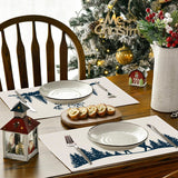 Christmas placemat reindeer print decoration insulation mat kitchen dining table coaster - V.I.P Digital Presence