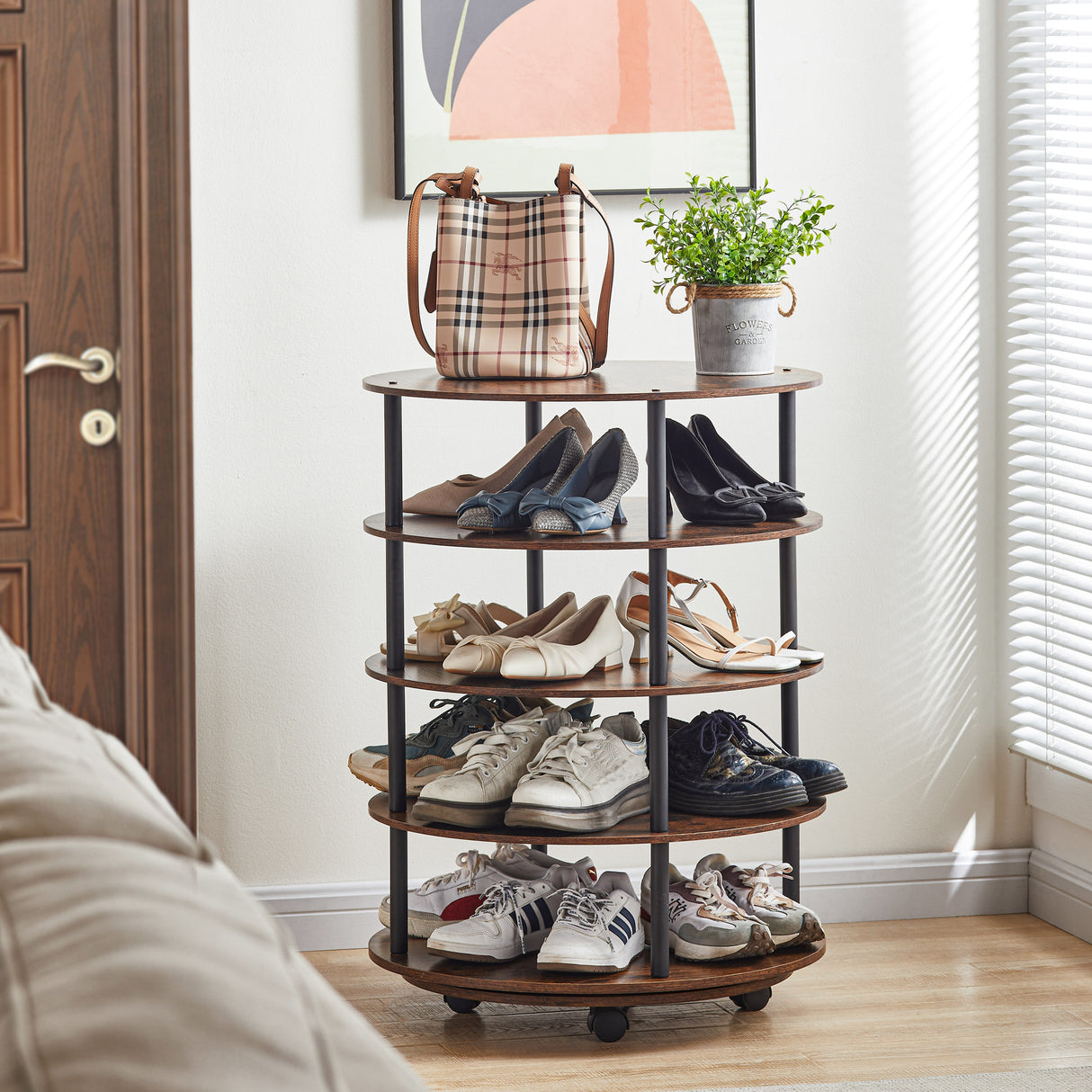 4-Tier Revolving Shoe Rack Storage Organizer - V.I.P Digital Presence