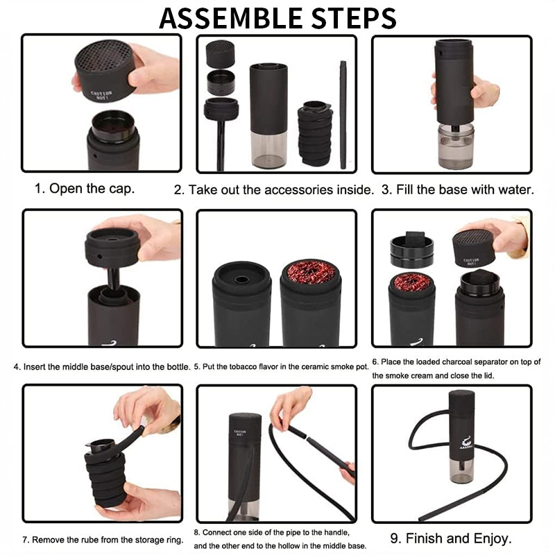 Portable smoking pipes, ceramic dry-burning hookah bowls, glass bowls, tobacco pipes, travel shisha pipe accessories - V.I.P Digital Presence