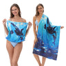 Two-in-One Foldable Beach Towel Printed Bath Towel All-In-One Beach Towel with Storage Bag - V.I.P Digital Presence
