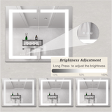 36 x 30 inch Medicine Cabinet with LED Vanity Mirror Anti-Fog  Recessed or Surface Mount Waterproof DimmableAluminum 3000K~6000K Lighted Double Door Bathroom Cabinet with Touch Switch - V.I.P Digital Presence