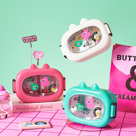 Dopamine can be heated by microwave 304 stainless steel insulation and fresh-keeping compartment lunch box lunch box - V.I.P Digital Presence