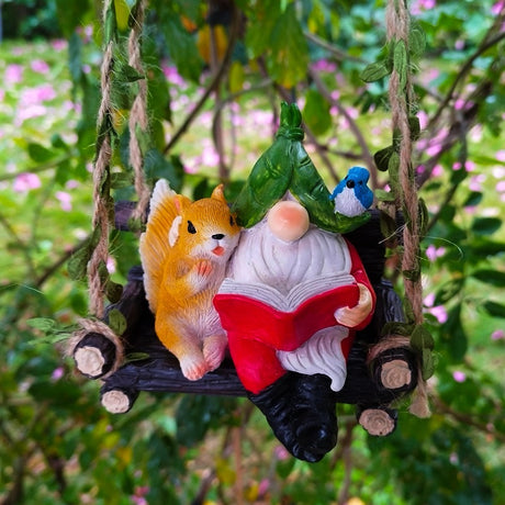 Outdoor Squirrel Elf Reading Hanger - V.I.P Digital Presence
