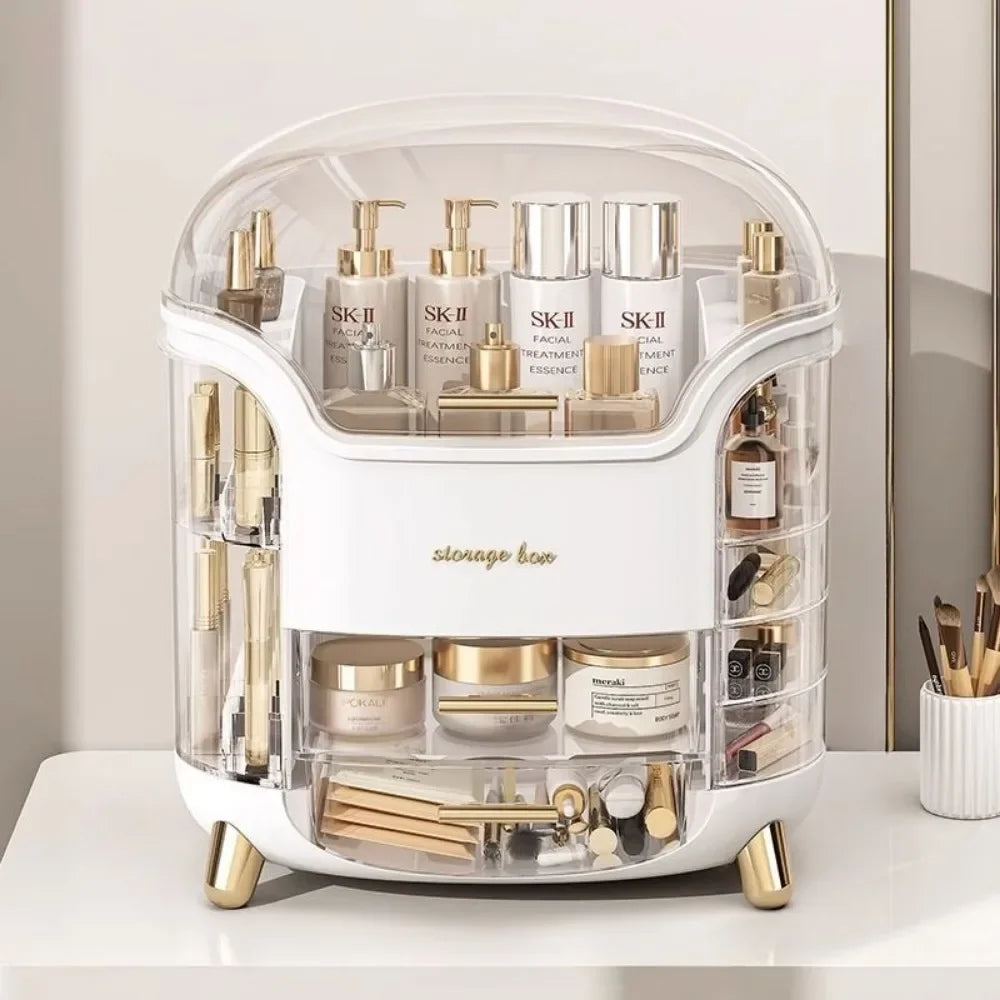 Multi Functional Makeup Storage Box Multi-Layer Desktop Transparent Dustproof Dressing Boxes Large Capacity Acrylic With Drawers - V.I.P Digital Presence