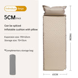 Colchón de aire autoinflable con diseño de camuflaje, ideal para camping y almohada. 