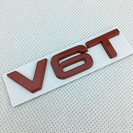 Suitable for Audi V6T V8T metal logo A4LA6LS7Q5Q3 displacement personalized modification leaf plate car sticker - V.I.P Digital Presence