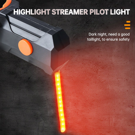 LED Bike Tail Light 6 Colors USB Charging Mountain Road Bike Light Portable Riding Equipment Running Water Light - V.I.P Digital Presence