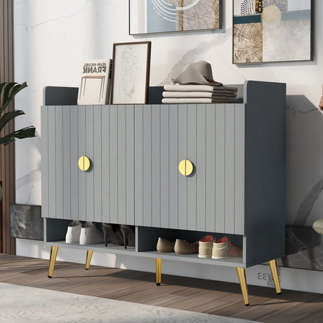 U-Can shoe cabinet with door, 11 layer shoe cabinet with adjustable shelves, modern wooden shoe cabinet (matte surface) - V.I.P Digital Presence