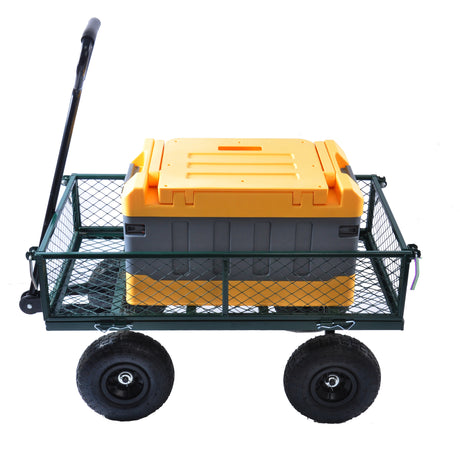 Wagon Cart Garden cart trucks make it easier to transport firewood (green) - V.I.P Digital Presence