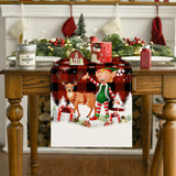 Christmas table flag holiday party restaurant decoration tablecloth linen checkered printed dining table tablecloth mat - V.I.P Digital Presence