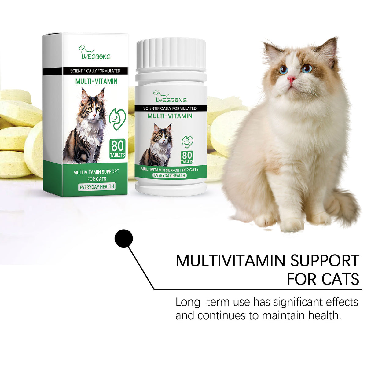 Pet Cat Multivitamin Tablets, Cats Supplement Vitamin Micronutrient Nutritional Supplements - V.I.P Digital Presence
