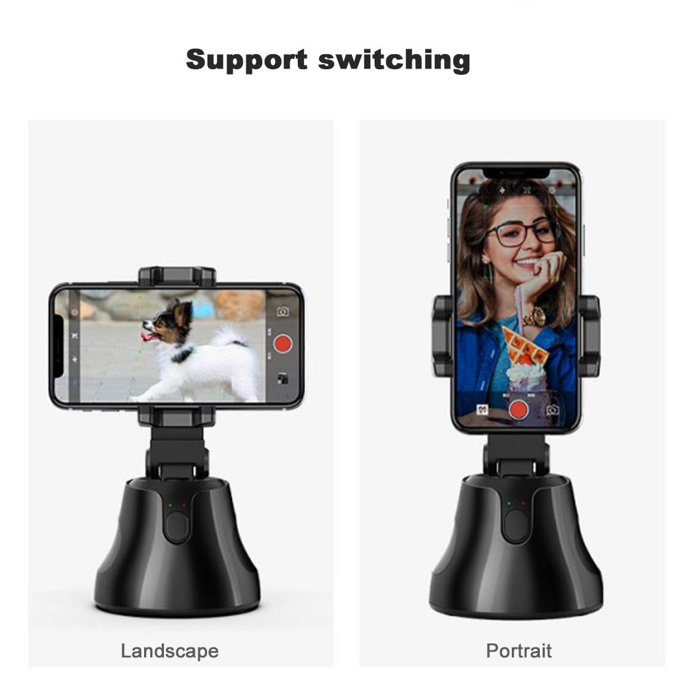 Palo selfie portátil todo en uno con disparo inteligente automático, rotación de 360°, seguimiento facial automático, seguimiento de objetos, soporte para teléfono con cámara para vlogs 