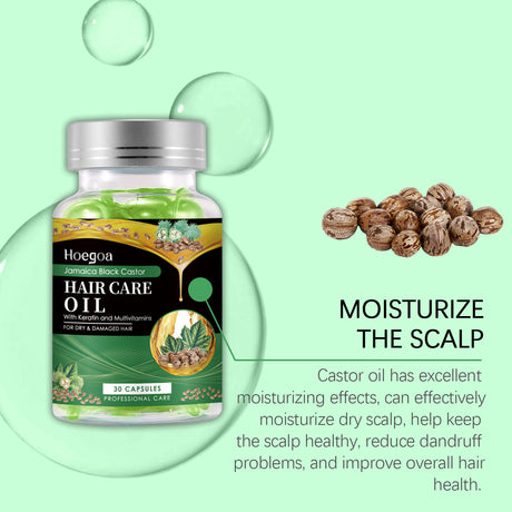 Black Castor Oil Nourishing Hair Care Capsule Hair Care Oil Gently Nourishes And Softeningly Improves Dry Hair - V.I.P Digital Presence