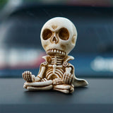 Cloak meditation small skull car ornament - V.I.P Digital Presence