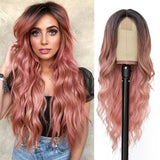 European and American Small Lace Wig Headsets with Intermediate Color Small Lace Center Split Large Wavy Long Curly Wigs - V.I.P Digital Presence