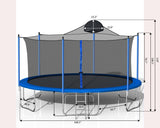 14FT Trampoline for Adults & Kids with Basketball Hoop, Outdoor Trampolines w/Ladder and Safety Enclosure Net for Kids and Adult - V.I.P Digital Presence