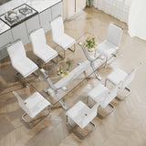 Dining table Modern tempered glass dining table 79 ''x39''x30 '' 1105 - V.I.P Digital Presence