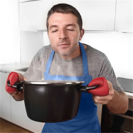 Red lobster pliers insulated gloves kitchen insulation temperature resistance thick silicone to prevent burns hand clip - V.I.P Digital Presence