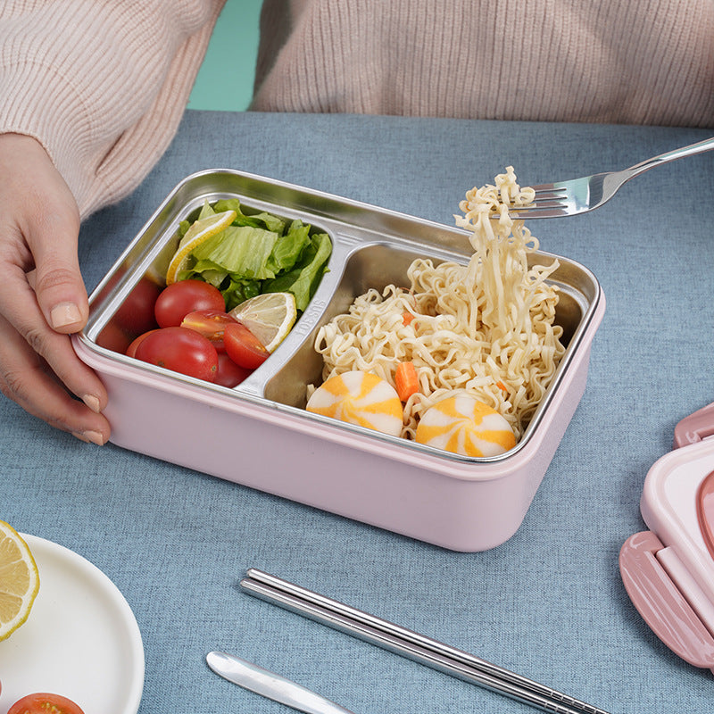 Classic simple microwaveable 304 stainless steel compartment insulation lunch box lunch box - V.I.P Digital Presence