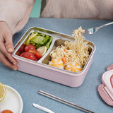 Classic simple microwaveable 304 stainless steel compartment insulation lunch box lunch box - V.I.P Digital Presence