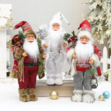 Christmas crafts 18 inch, wearing snow boots, backpack, standing, Santa Claus, dwarf - V.I.P Digital Presence