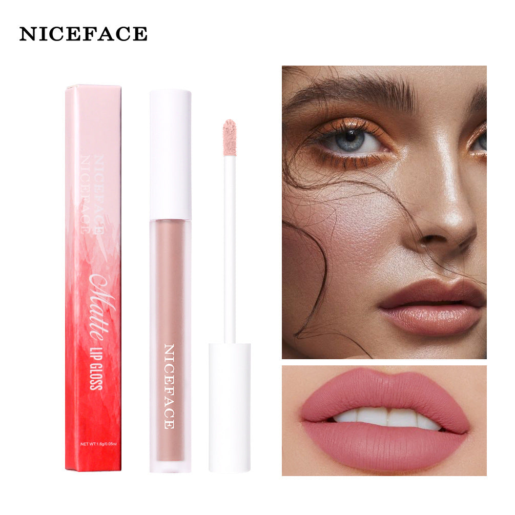 NICEFACE 12 Color Velvet Matte Lip Gloss Non-Stick Cup Liquid Lipstick Lip Glaze - V.I.P Digital Presence