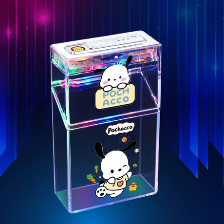 Pacha Dog Cartoon Sanrio Cigarette Box Charging Lighter Integrated Transparent Body Atmosphere Colorful Lights Cute Gift Object - V.I.P Digital Presence