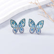 Alloy Inlaid Rhinestone Butterfly Earrings - V.I.P Digital Presence