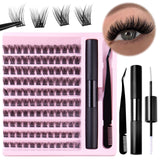 Eyelash DIY Eyelash Extensions Kit Private Label Lash Clusters DIY with Bond Seal Glue and Tweezers Set - V.I.P Digital Presence