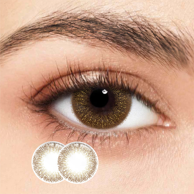 1Pair FDA Certificate Eyes Beautiful Pupil Colorful Girl Cosplay Contact Lenses  GYPSOPHILA BROWN - V.I.P Digital Presence