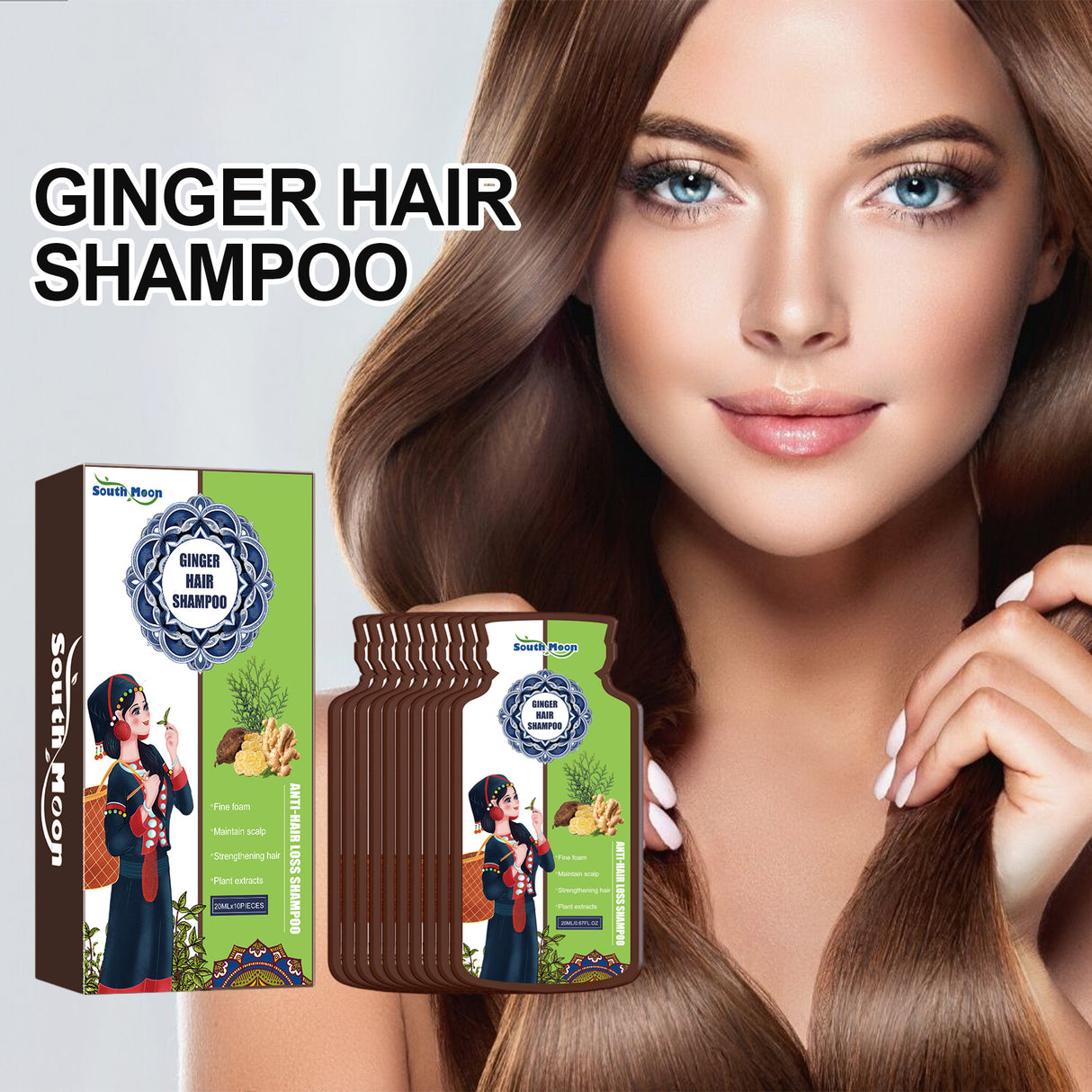 Ginger Care Shampoo Scalp Cleansing, Anti-Break Nourishing Root Strengthening Shampoo - V.I.P Digital Presence
