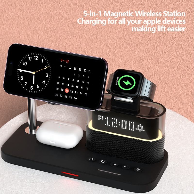 Magnetic wireless charger 3-in-1 wireless charging clock wireless charger suitable for Apple 3-in-1 wireless charging - V.I.P Digital Presence