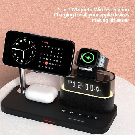 Magnetic wireless charger 3-in-1 wireless charging clock wireless charger suitable for Apple 3-in-1 wireless charging - V.I.P Digital Presence