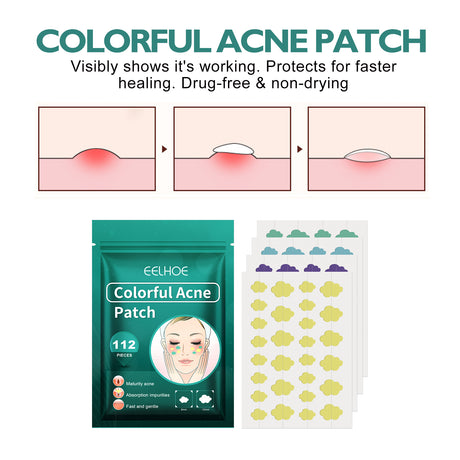 Colorful Acne Patch, Repair Pit Acne Print Smooth Skin Lightening Spot Clear Acne Facial - V.I.P Digital Presence