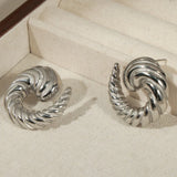 Titanium Steel Spiral Shape Stud Earrings - V.I.P Digital Presence