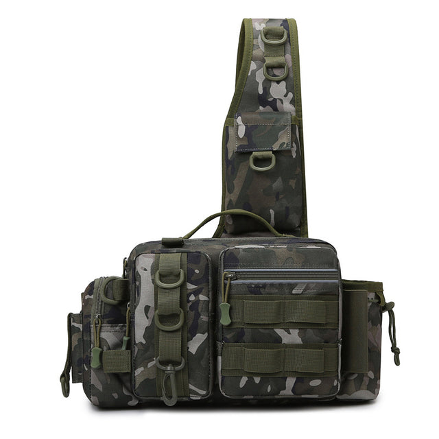 Men's Fishing Backpack: Equipped with bait box, equipment storage bag, pole holder, sling & shoulder bag design. - V.I.P Digital Presence