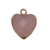 Women Jewelry  12.5mm Small Lovely Heart Pendant Labradorit Aventurine Opal Rose Crystal Quartz Stone Pendant DIY for Necklace - V.I.P Digital Presence