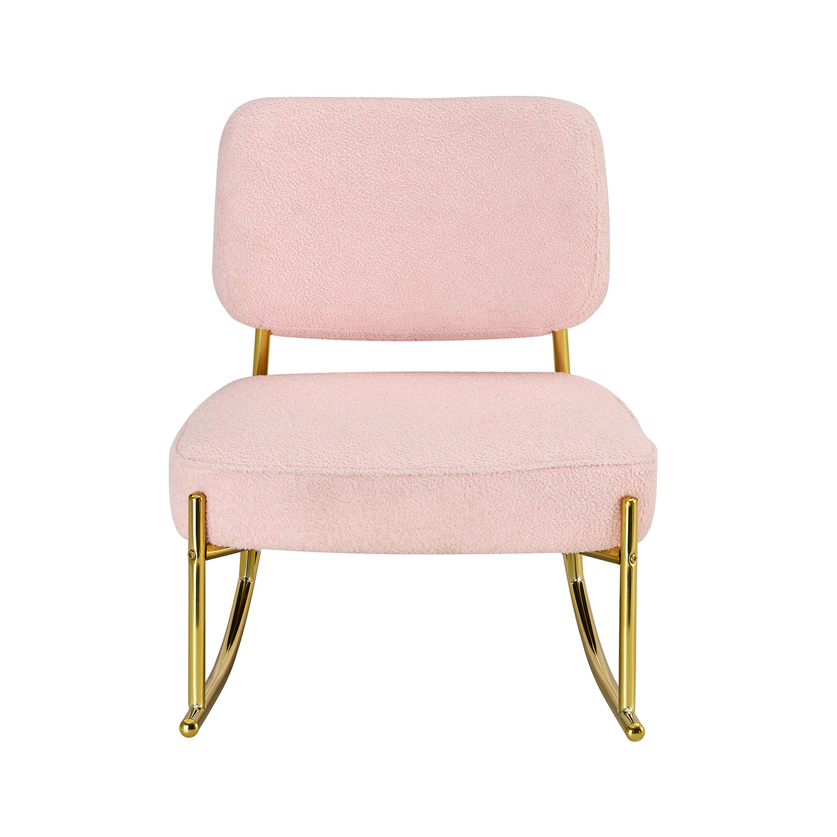 Teddy velvet material cushioned rocking chair unique rocking chair cushioned seat
