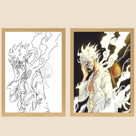 One Piece Creative Photo Frame Night Light Toy Anime Character Luffy Zoro Night Light Bedside Decoration Painting Christmas Gift - V.I.P Digital Presence