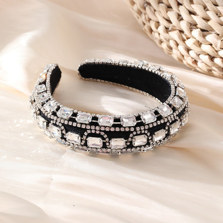 Retro Baroque colored glass drill sponge hair hoop - V.I.P Digital Presence