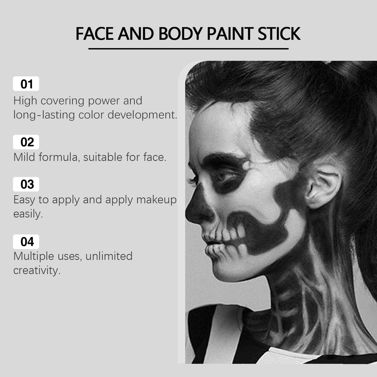 Halloween Face Painting Stick Set, Covered With Painted Foundation Makeup Clown Colorful Stick - V.I.P Digital Presence