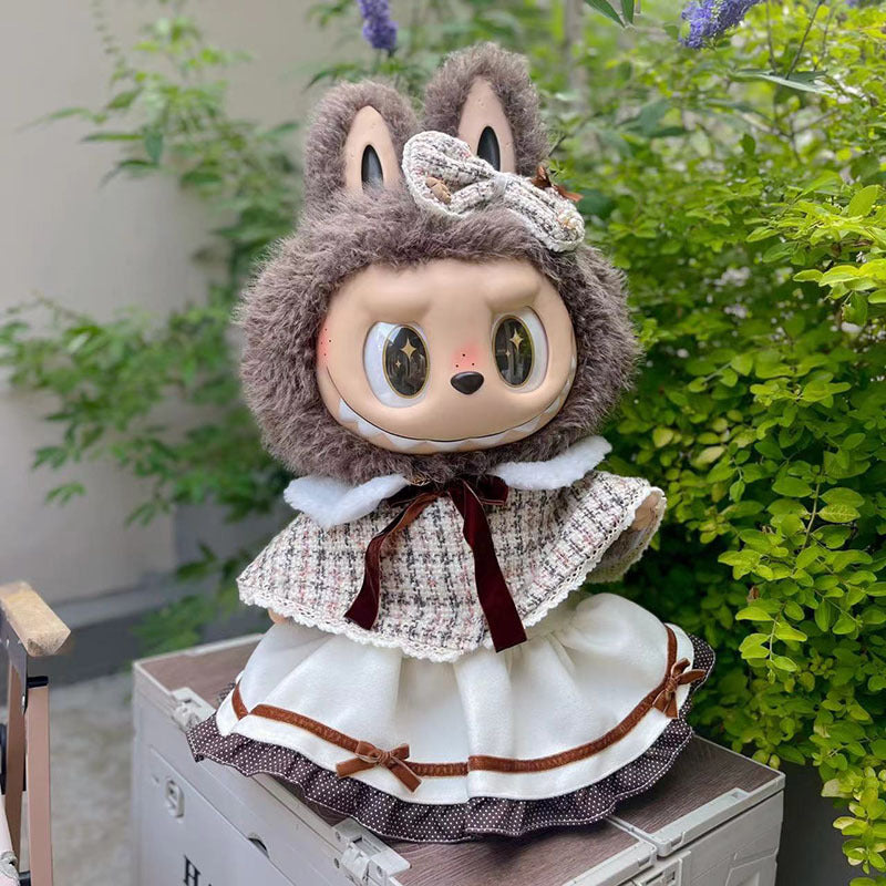 Ropa con diseño LABUBU de 58 cm, ropa de muñeca ZIMOMO, juguete de peluche LABUBU de goma, ropa linda