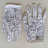 Acupoint diagram massage gloves cotton English acupoint diagram gloves for men and women TCM human body meridian gloves - V.I.P Digital Presence