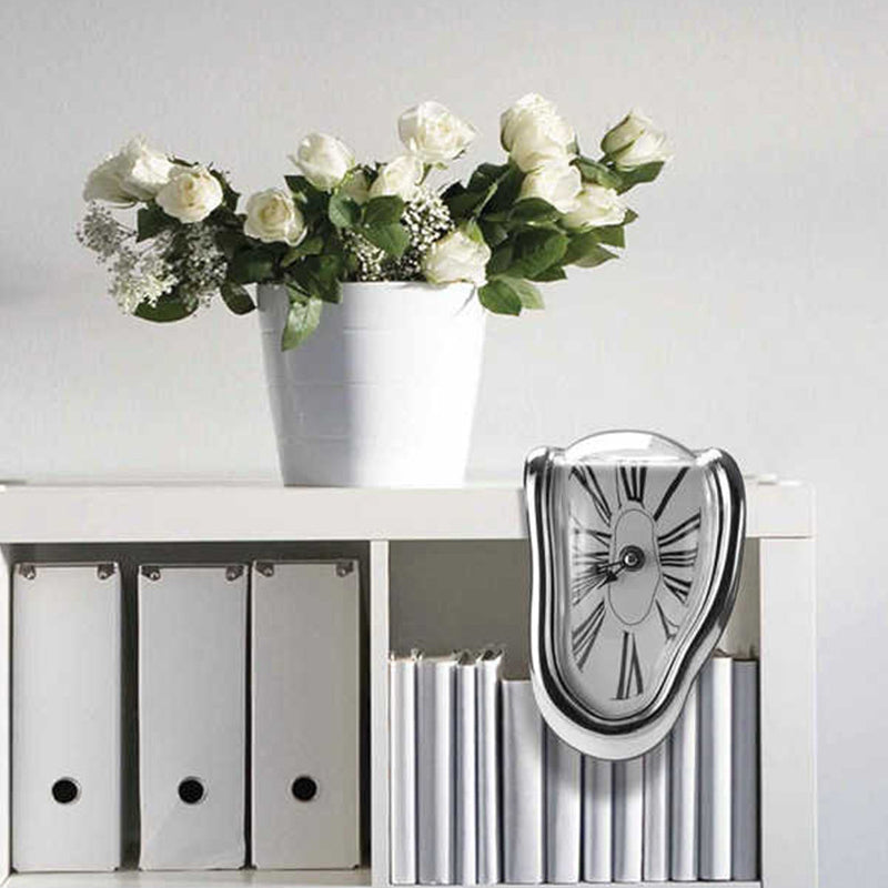 Twisted Corner Clock by Creative Home Decor: A Melting Clock with Roman Numerals, a Retro Time - Warp Wall Clock - V.I.P Digital Presence