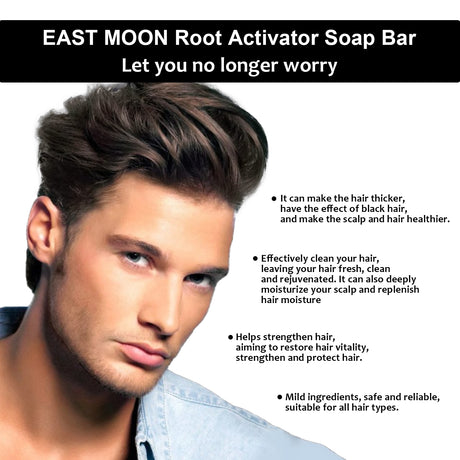 Root Activator Soap Bar, Hair Nourishing And Moisturizing Clean And Smooth Hair Roots Natural Black Thick Hair Care Shampoo Soap - V.I.P Digital Presence